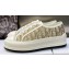 DIOR Walk'n'Dior Platform Low Top Sneakers in Gold Oblique Embroidered Cotton 2023
