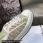 DIOR Walk'n'Dior Platform Low Top Sneakers in Gold Oblique Embroidered Cotton 2023