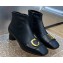 Dior Heel 4.5cm C'est Ankle Boots in Calfskin Black 2023