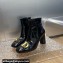 Dior Heel 8.5cm C'est Ankle Boots in Calfskin Patent Black 2023