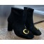 Dior Heel 8.5cm C'est Ankle Boots in Calfskin Suede Black 2023