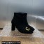Dior Heel 8.5cm C'est Ankle Boots in Calfskin Suede Black 2023