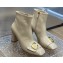 Dior Heel 8.5cm C'est Ankle Boots in Calfskin Patent Beige 2023