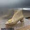 Dior Heel 4.5cm C'est Ankle Boots in Calfskin Patent Beige 2023