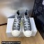 DIOR Walk'n'Dior Platform High Top Sneakers in Macrocannage Technical Mesh Gray 2023