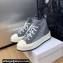 DIOR Walk'n'Dior Platform High Top Sneakers in Macrocannage Technical Mesh Gray 2023