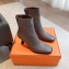 Hermes Gill 75 ankle boots in leather Gray 2023