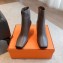 Hermes Gill 75 ankle boots in leather Gray 2023