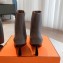 Hermes Gill 75 ankle boots in leather Gray 2023