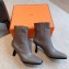 Hermes Gill 75 ankle boots in leather Gray 2023