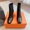 Hermes Gill 75 ankle boots in leather Black 2023