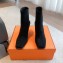 Hermes Gill 75 ankle boots in leather Suede Black 2023