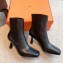 Hermes Gill 75 ankle boots in leather Black 2023