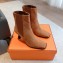 Hermes Gill 75 ankle boots in leather Suede Brown 2023
