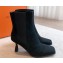 Hermes Gill 75 ankle boots in leather Suede Black 2023