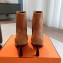Hermes Gill 75 ankle boots in leather Suede Brown 2023