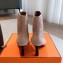 Hermes Gill 75 ankle boots in leather Suede Nude 2023