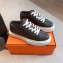 Hermes Haru Women/Men Derby shoes in calfskin Gray 2023