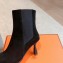 Hermes Gill 75 ankle boots in leather Suede Black 2023