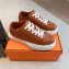 Hermes Haru Women/Men Derby shoes in calfskin Brown 2023