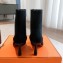 Hermes Gill 75 ankle boots in leather Suede Black 2023