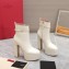 Valentino Heel 15.5cm Platform 4cm Tan-Go platform ankle boots in calfskin White 2023