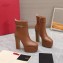 Valentino Heel 15.5cm Platform 4cm Tan-Go platform ankle boots in calfskin Brown 2023