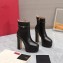 Valentino Heel 15.5cm Platform 4cm Tan-Go platform ankle boots in calfskin Black 2023