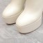 Valentino Heel 15.5cm Platform 4cm Tan-Go platform ankle boots in calfskin White 2023