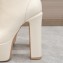 Valentino Heel 15.5cm Platform 4cm Tan-Go platform ankle boots in calfskin White 2023