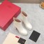 Valentino Heel 15.5cm Platform 4cm Tan-Go platform ankle boots in calfskin White 2023