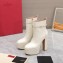 Valentino Heel 15.5cm Platform 4cm Tan-Go platform ankle boots in calfskin White 2023