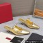 Valentino Heel 5cm Rockstud Couture Mules in Mirror Gold