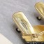 Valentino Heel 5cm Rockstud Couture Mules in Mirror Gold