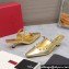 Valentino Heel 5cm Rockstud Couture Mules in Mirror Gold
