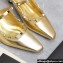 Valentino Heel 5cm Rockstud Couture Mules in Mirror Gold