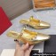 Valentino Heel 5cm Rockstud Couture Mules in Mirror Gold
