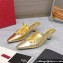 Valentino Heel 5cm Rockstud Couture Mules in Mirror Gold
