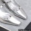 Valentino Heel 5cm Rockstud Couture Mules in Mirror Silver