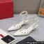 Valentino Heel 5cm Rockstud Couture Pumps in patent leather White