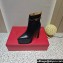 Valentino Heel 15.5cm Platform 4cm Tan-Go platform Pointy Toe ankle boots in calfskin Black 2023