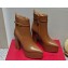 Valentino Heel 15.5cm Platform 4cm Tan-Go platform Pointy Toe ankle boots in calfskin Brown 2023