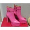 Valentino Heel 15.5cm Platform 4cm Tan-Go platform Pointy Toe ankle boots in calfskin Fuchsia 2023
