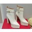 Valentino Heel 15.5cm Platform 4cm Tan-Go platform Pointy Toe ankle boots in calfskin White 2023