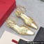Valentino Heel 5cm Rockstud Couture Pumps in Mirror Gold