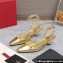 Valentino Heel 5cm Rockstud Couture Pumps in Mirror Gold