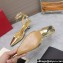 Valentino Heel 5cm Rockstud Couture Pumps in Mirror Gold