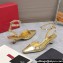 Valentino Heel 5cm Rockstud Couture Pumps in Mirror Gold