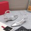 Valentino Heel 5cm Rockstud Couture Pumps in Mirror Silver