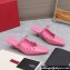 Valentino Heel 5cm Rockstud Couture Mules in patent leather Pink